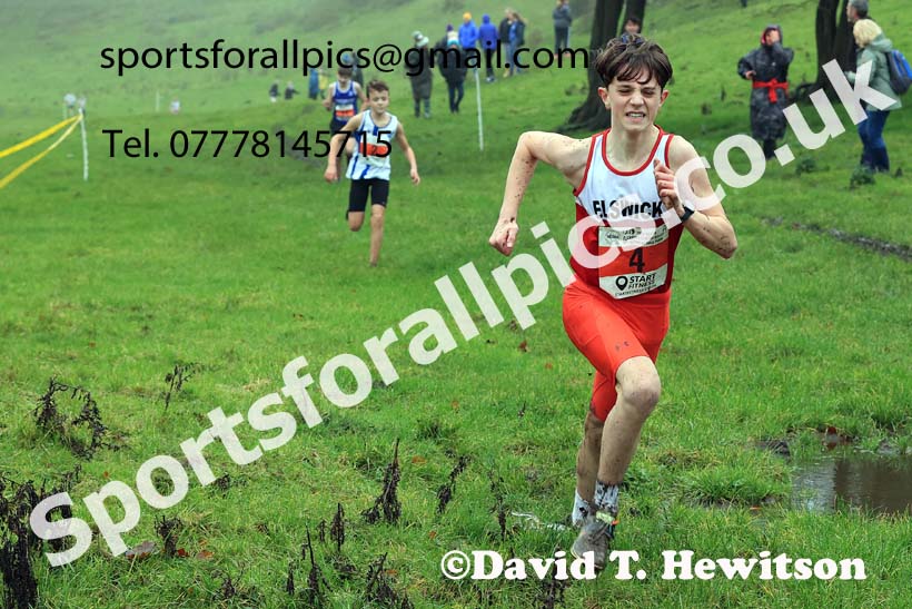 Boys under-13s 2023 NECAA Cross Country Relays, Thornley Hall Farm, Peterlee, County Durham. Photo: David T. Hewitson/Sports for All Pics